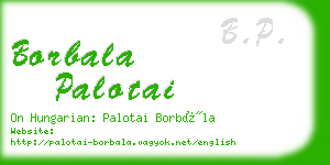 borbala palotai business card